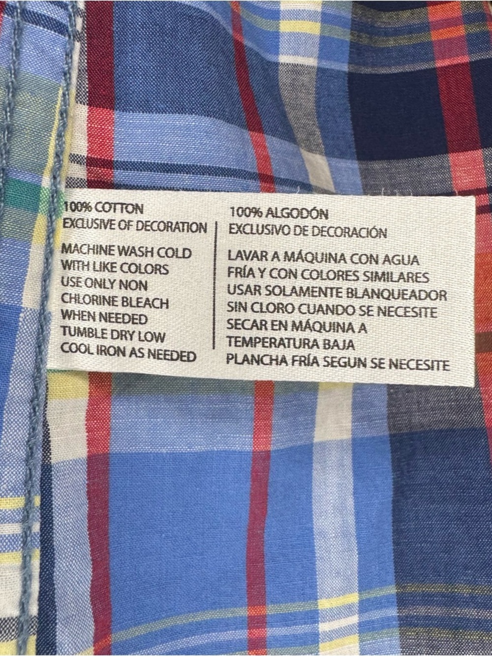 U.S. Polo Assn Plaid Shirt Dress M Blue Red Yellow Belted Button Front NWOT - Picture 9 of 12